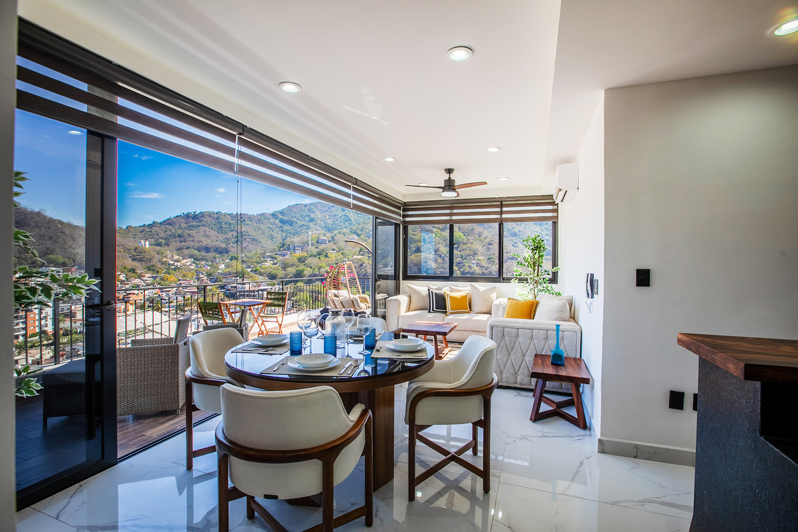 Interior living area with modern furnishings