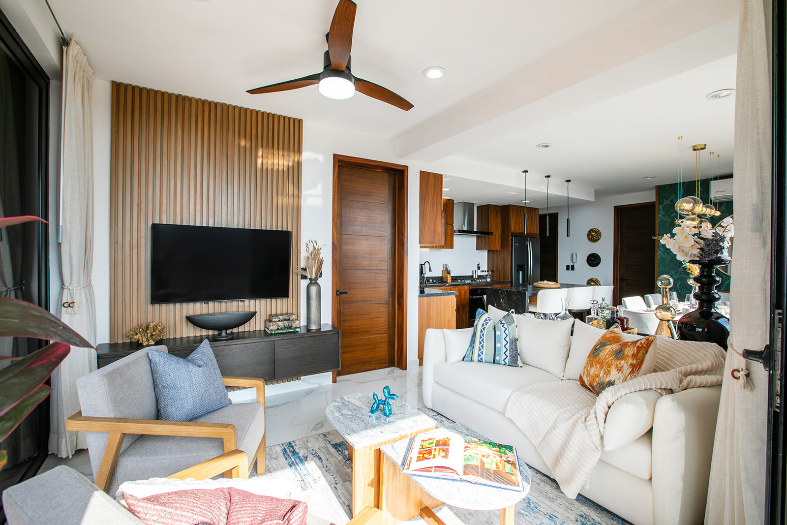 Modern living area premium finishes