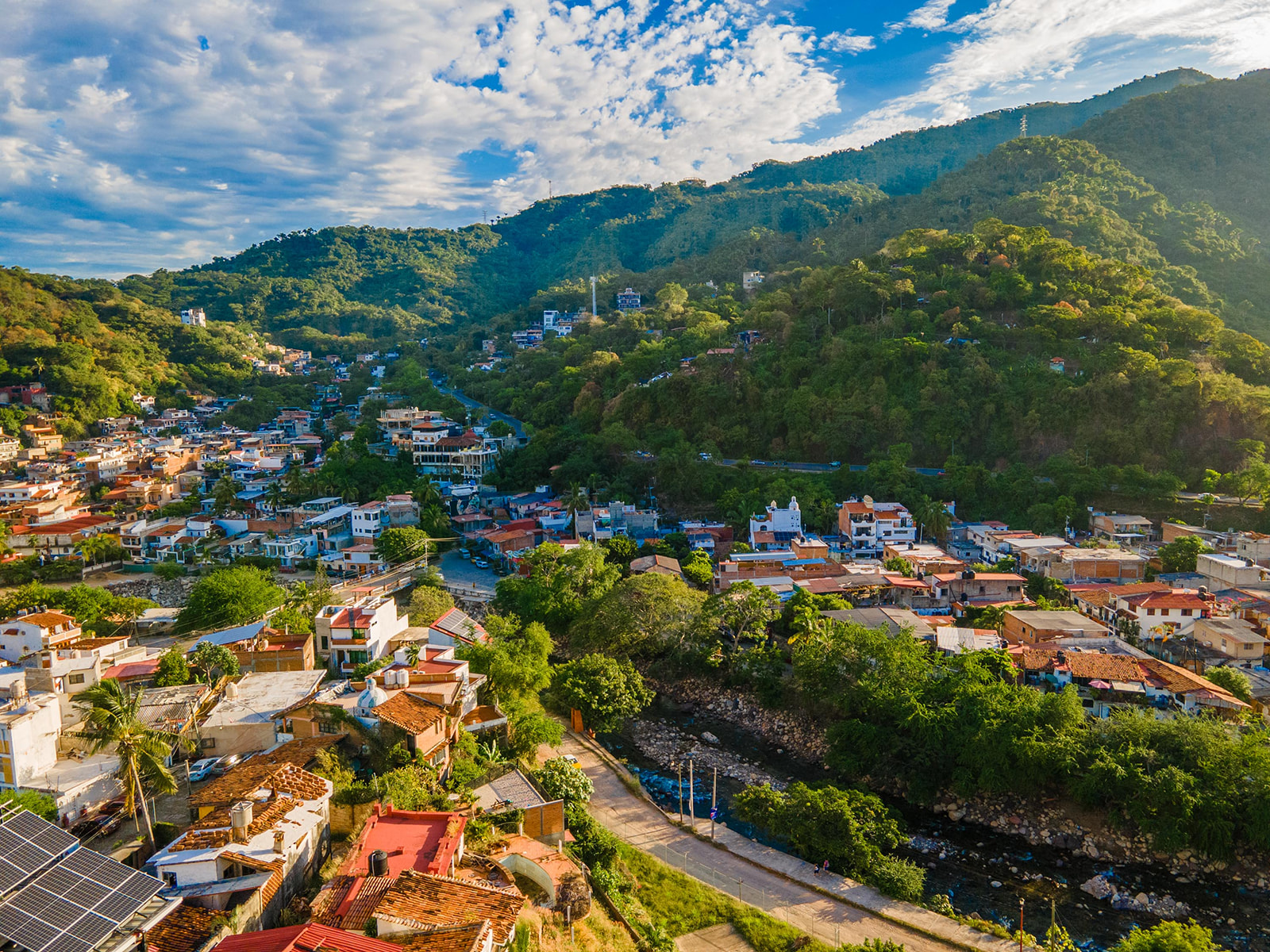 View of Puerto Vallarta valley from terrace