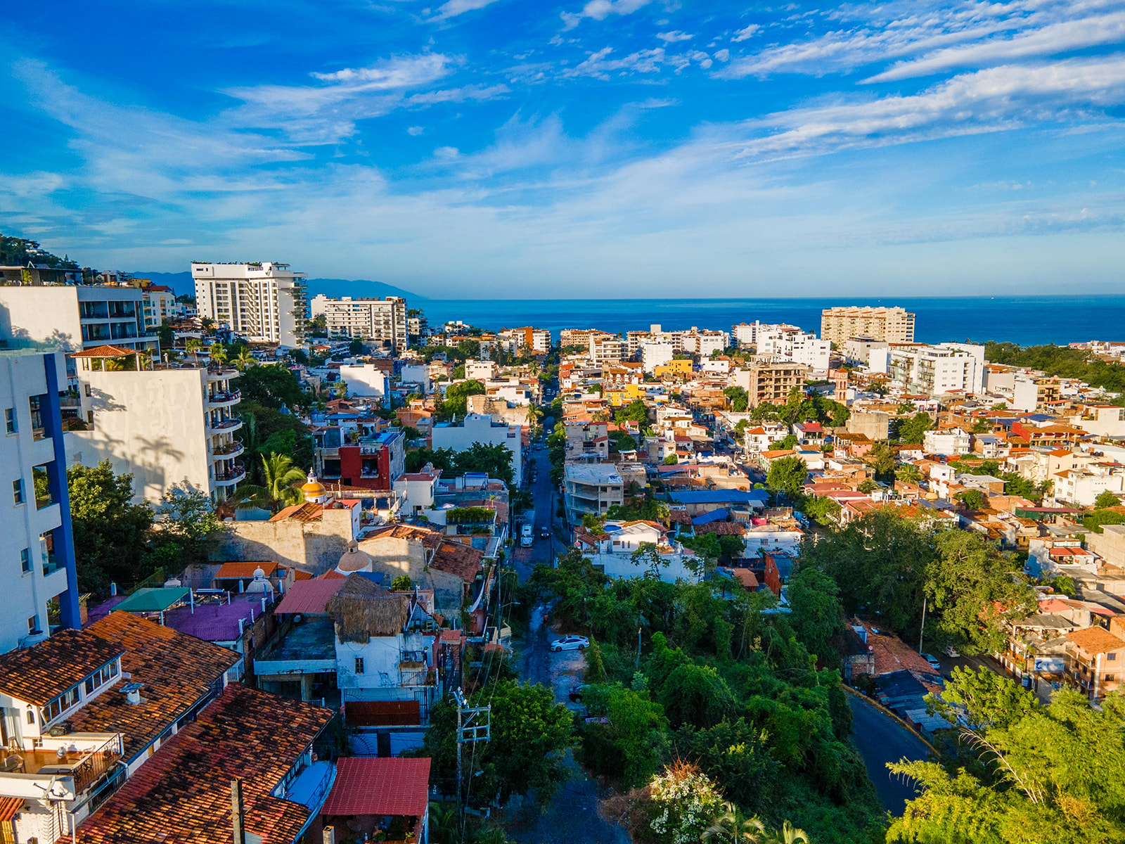 View of Puerto Vallarta's Zona Romántica from terrace